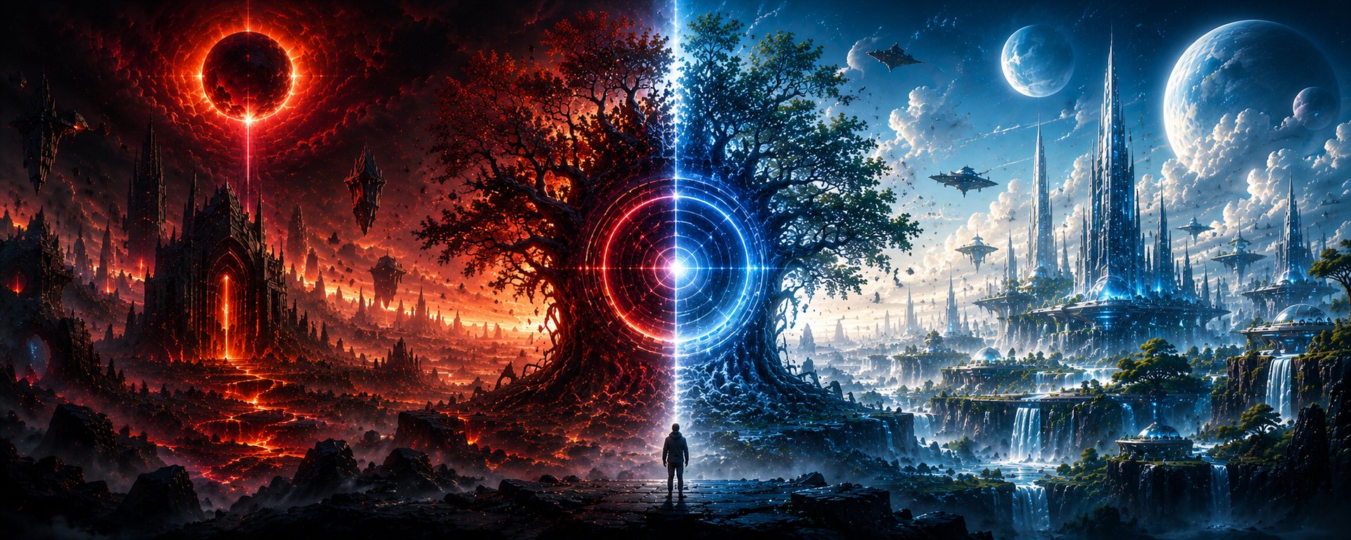 Die rote und die blaue Seite